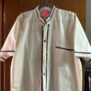 VINTAGE Linen men’s button up
